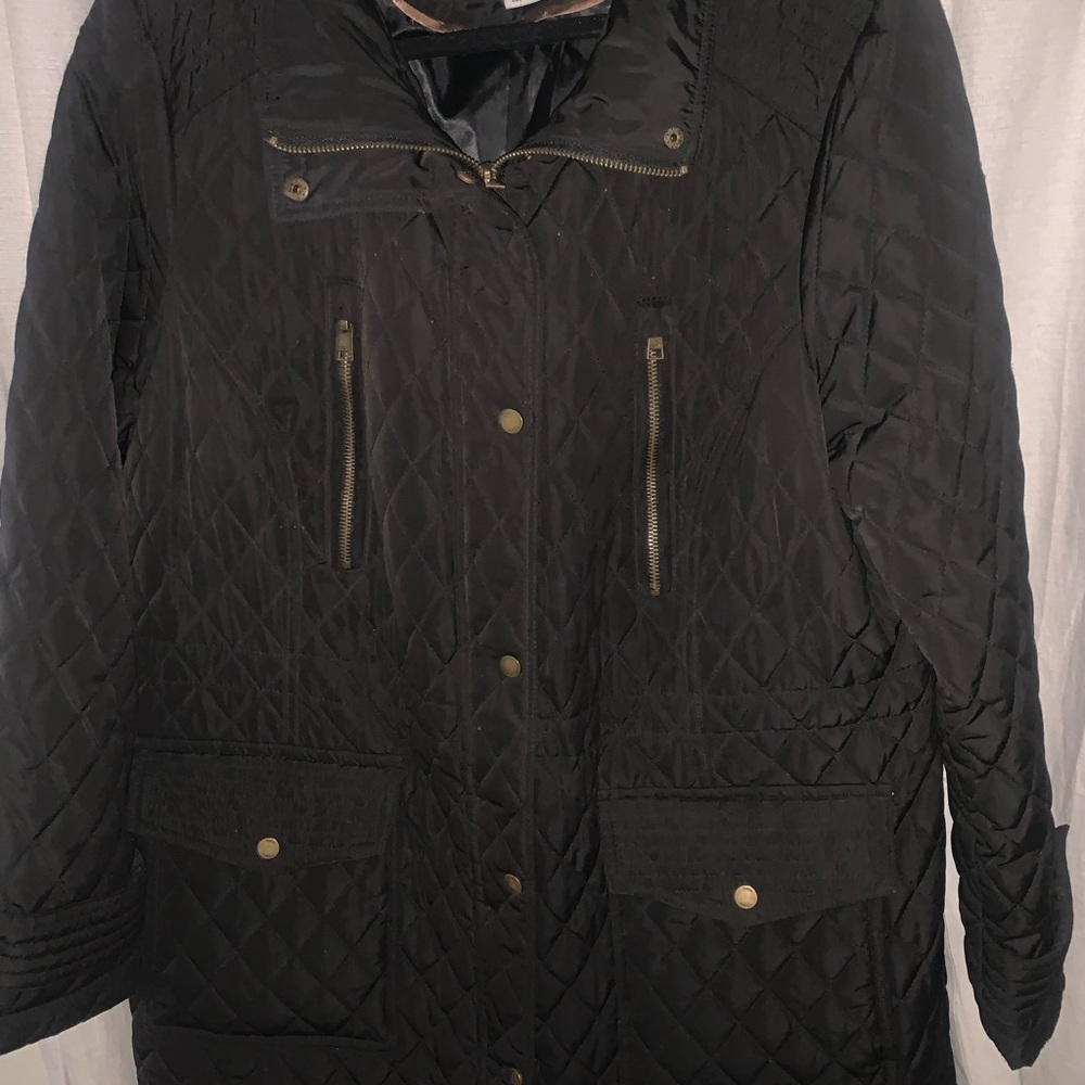 Bar III Black Quilted Puffer Jacket